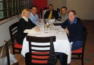 Juan Antonio, with his friends Luis Javier and Carlos, for his birthday