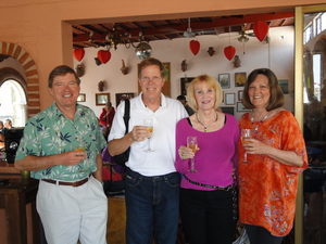 Nadine, Henry, Mike, and Barbara at Manix restaurant